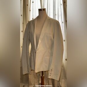 Light green YOKO DEVERAUX Sz. 40 seersucker blazer
